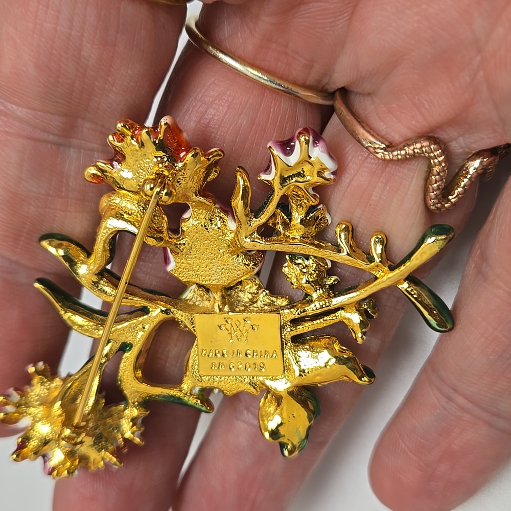 Bob Mackie Multicolor Floral Brooch - Picture 2 of 3